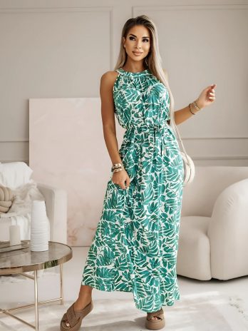 Φόρεμα maxi με έξω τους ώμους σε διαφορετικά μοτίβα